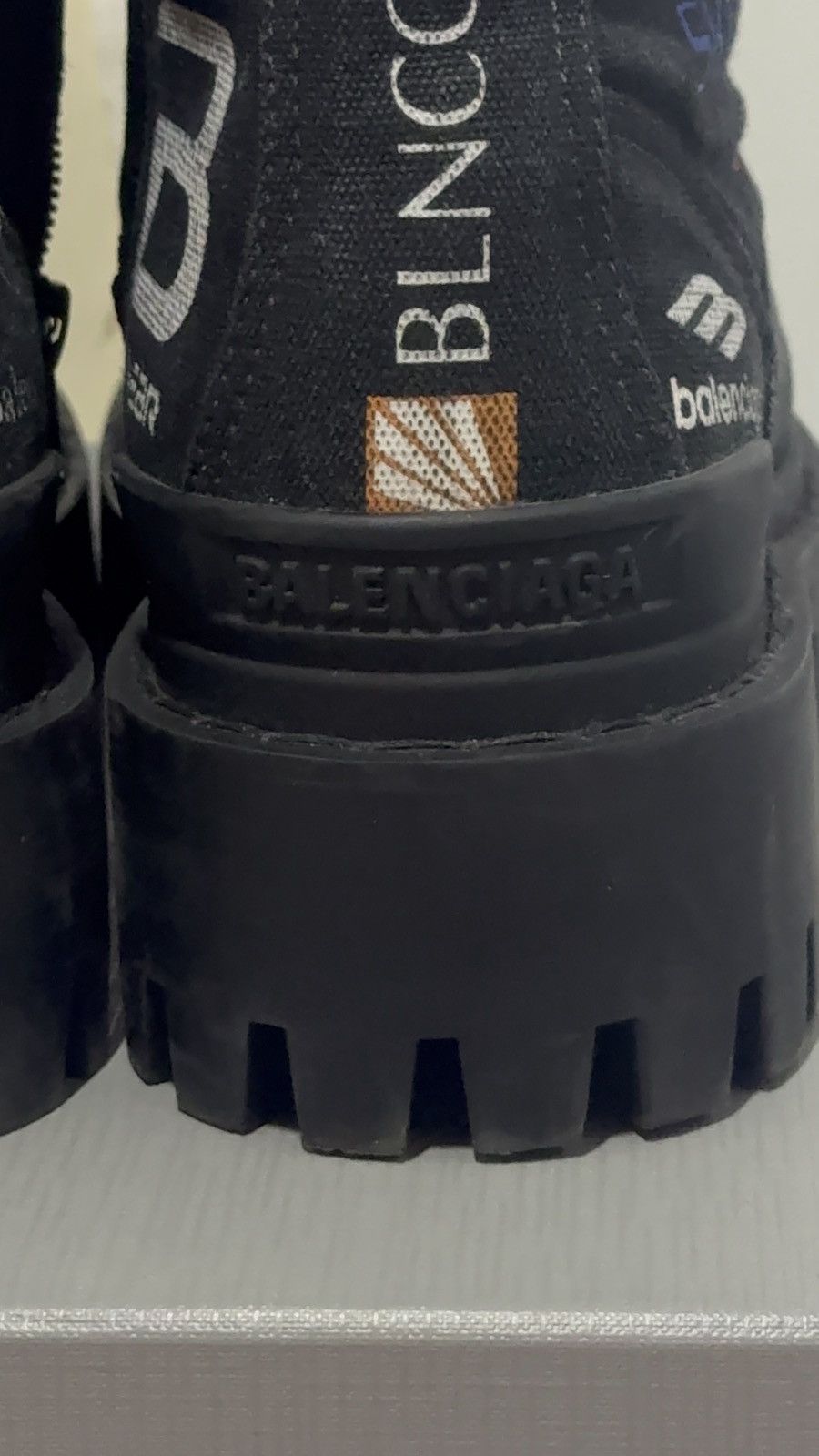 Balenciaga ✅Balenciaga Strike Comb Sky Wear black Boots multi logo 42 Size US 9 / EU 42 - 8 Thumbnail