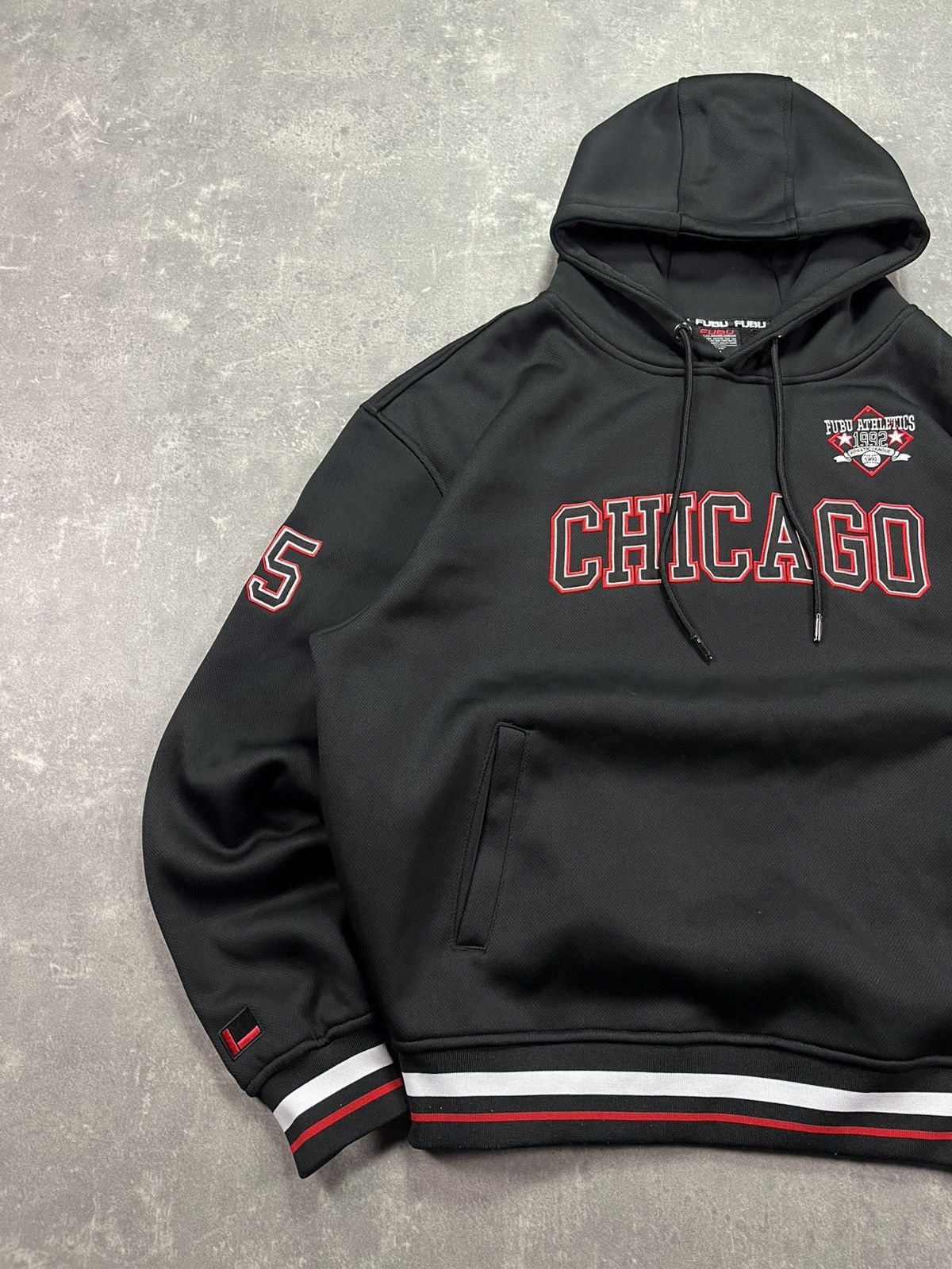 Fubu 00s Fubu Chicago Big Logo Boxy Baggy Hoodie M L Rare Size US L / EU 52-54 / 3 - 3 Thumbnail
