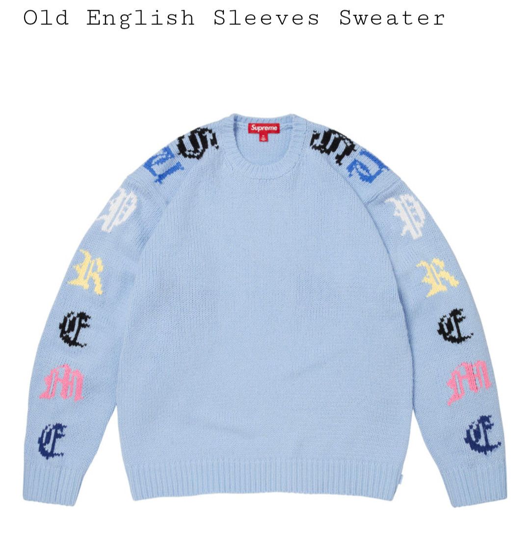Supreme Supreme Old English Sleeves Sweater Size US S / EU 44-46 / 1 - 1 Thumbnail