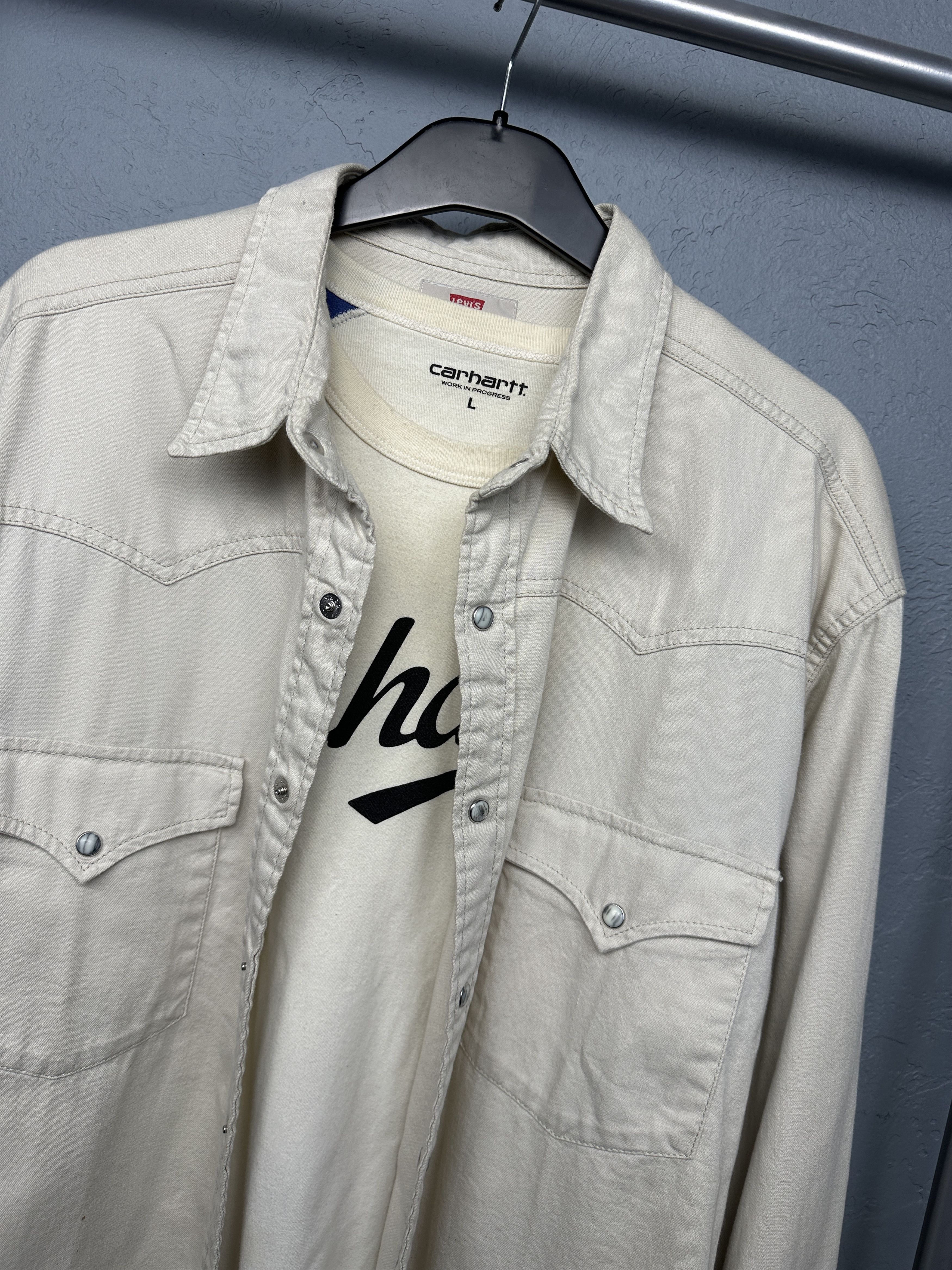 Levi's Levi's 90s Vintage Mens Denim Shirt Jeans Size US XL / EU 56 / 4 - 2 Thumbnail