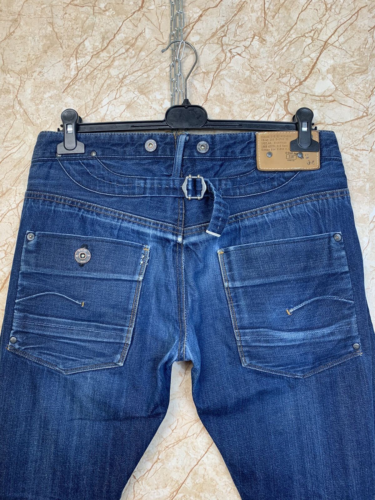 G-Star Lumber Narrow Handcrafted Buckle Back Selvedge Denim Jeans Size US 31 - 8 Thumbnail