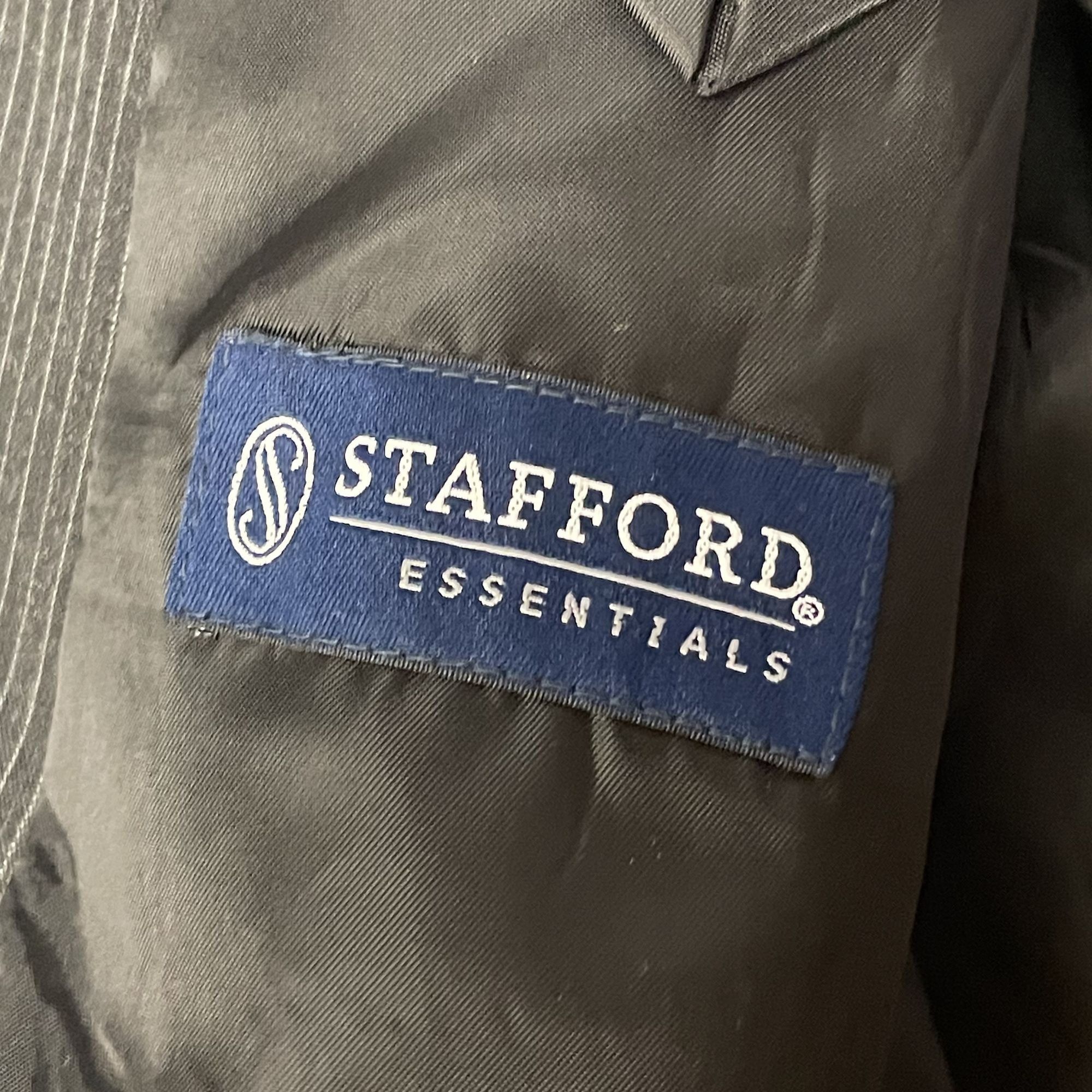 Stafford NWT NEW Stafford Charcoal Sport Coat PINSTRIPE Jacket Size 40R - 7 Thumbnail