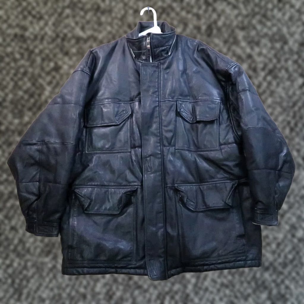 Vintage VINTAGE Wilsons Leather Jacket Mens Large Full Zip Insulated Black Size US L / EU 52-54 / 3 - 1 Thumbnail