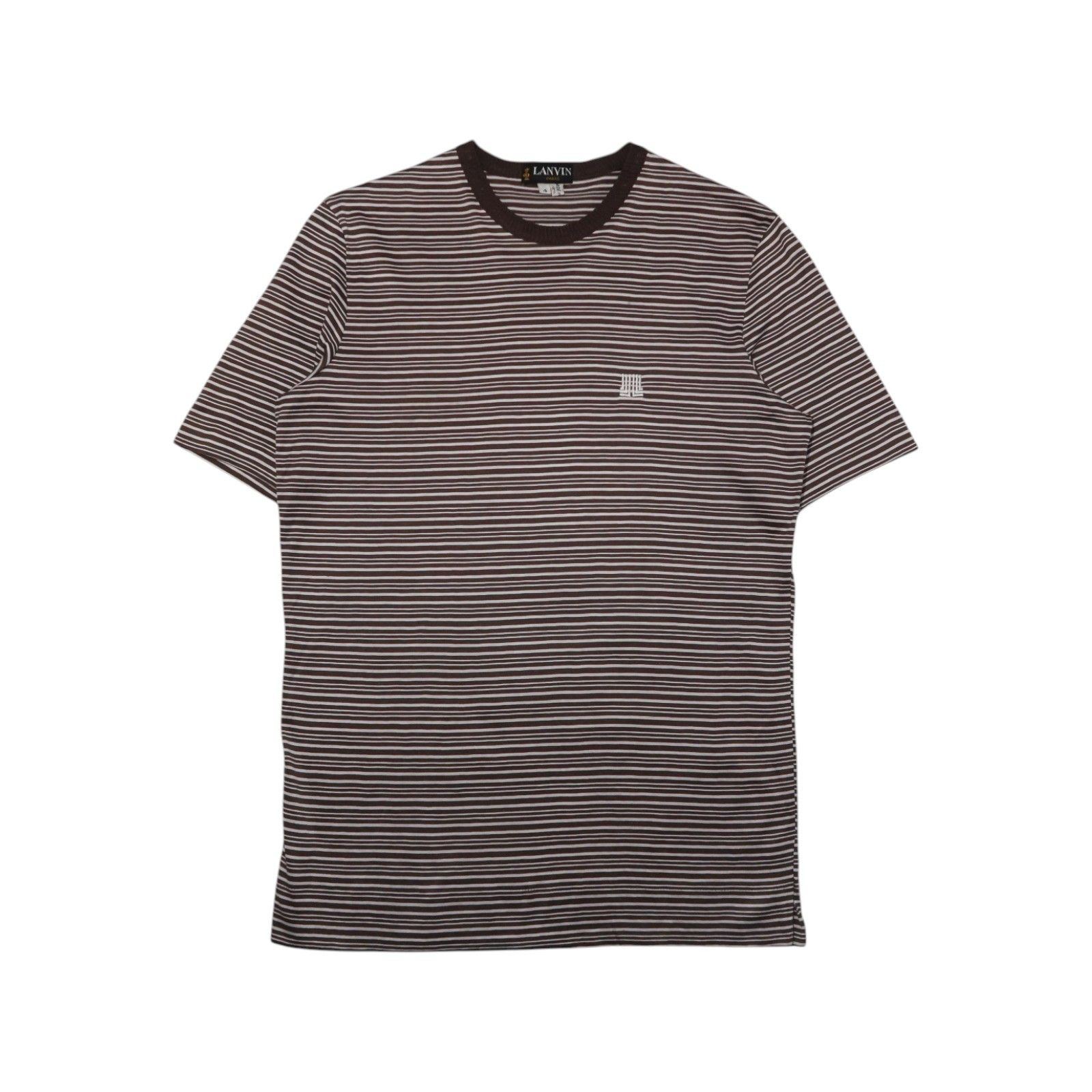 Lanvin 1980s Lanvin Paris Psychedelic Stripe Ringer Tee Size US S / EU 44-46 / 1 - 1 Thumbnail