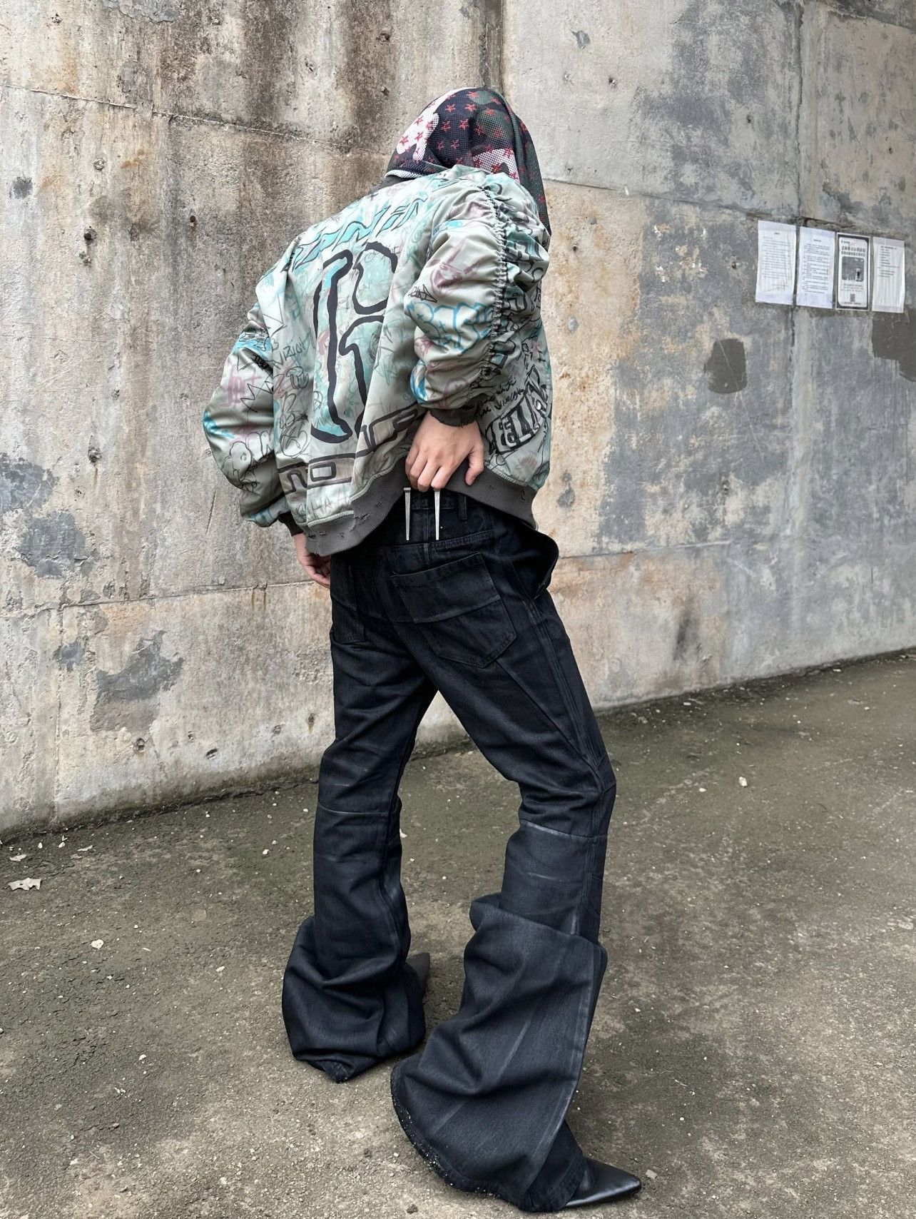 Other Rebel wave hand painted waxed flaired denim pants Size US 32 / EU 48 - 5 Thumbnail