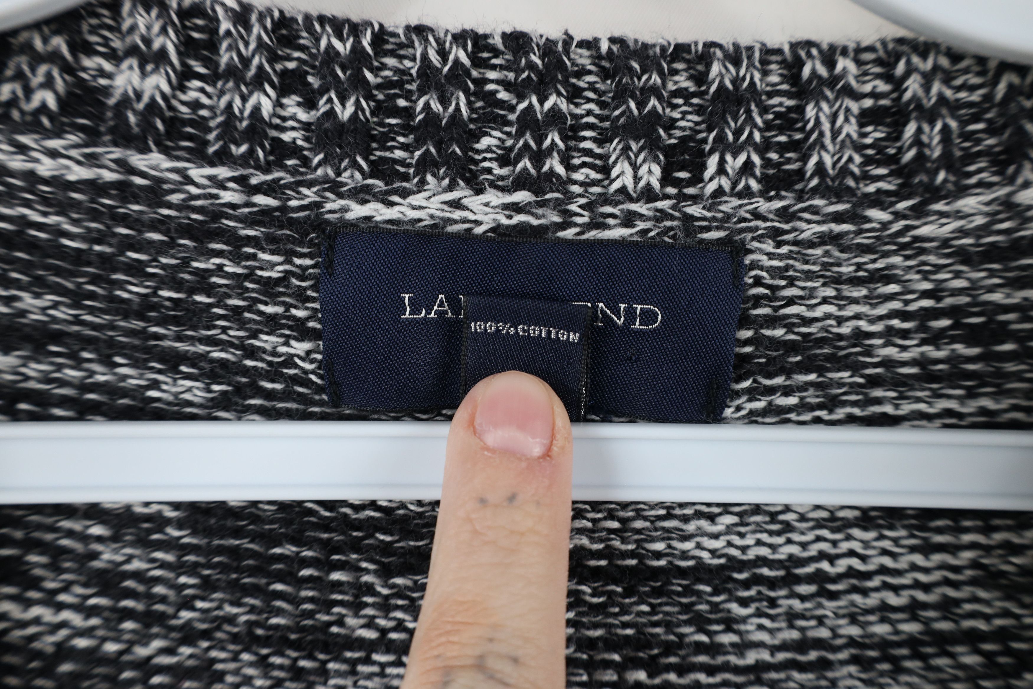 Lands' End × Vintage Vintage Lands End Drifter Weave Knit Sweater Heather Black Size XXL / US 16-18 / IT 52-54 - 8 Thumbnail