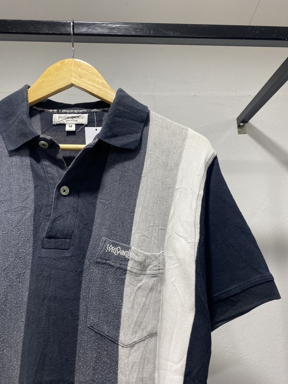 Designer × Vintage × Yves Saint Laurent Yves Saint Laurent Ysl Polo Shirt Collar 90s 80s Size US S / EU 44-46 / 1 - 3 Thumbnail