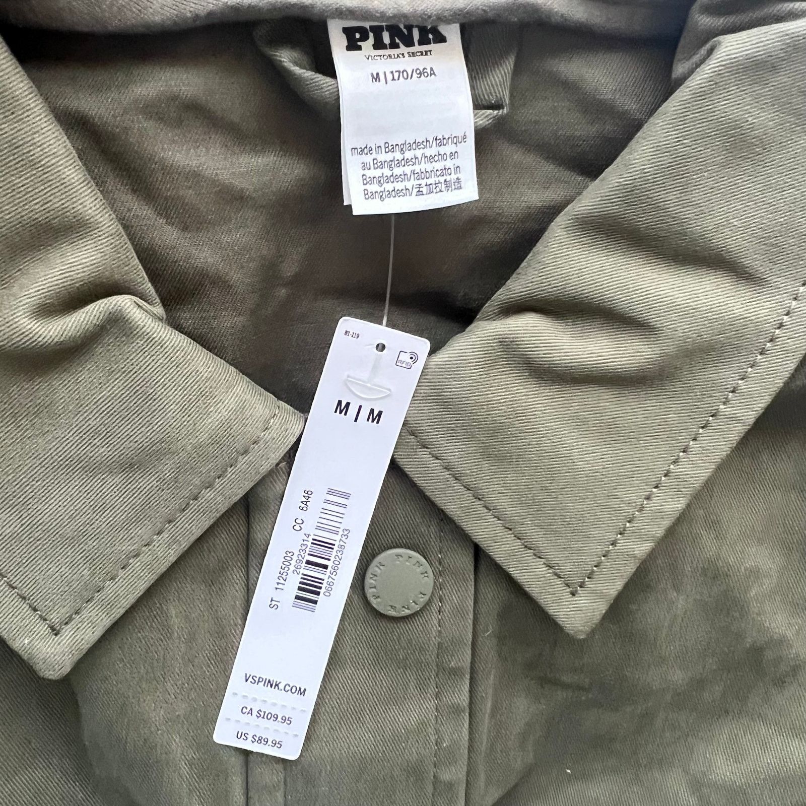 Victoria's Secret Victoria's Secret Pink Olive Cargo Utility Jacket, M Size M / US 6-8 / IT 42-44 - 5 Thumbnail