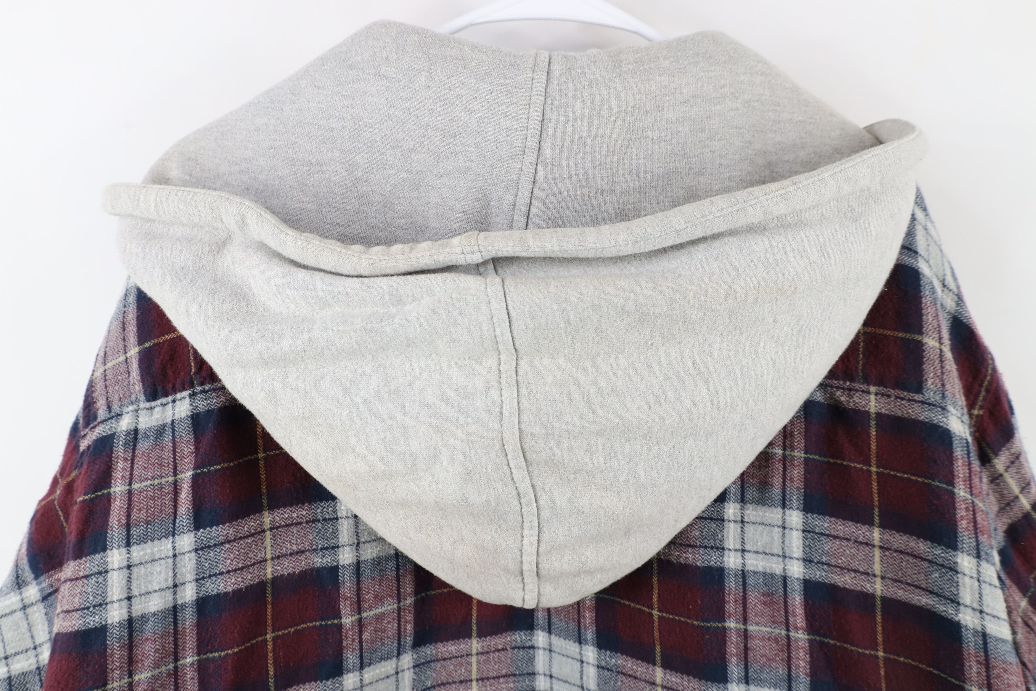 Vintage × Wrangler Vintage Wrangler Hooded Flannel Shirt Jacket Jac Shirt Size US XXL / EU 58 / 5 - 12 Thumbnail