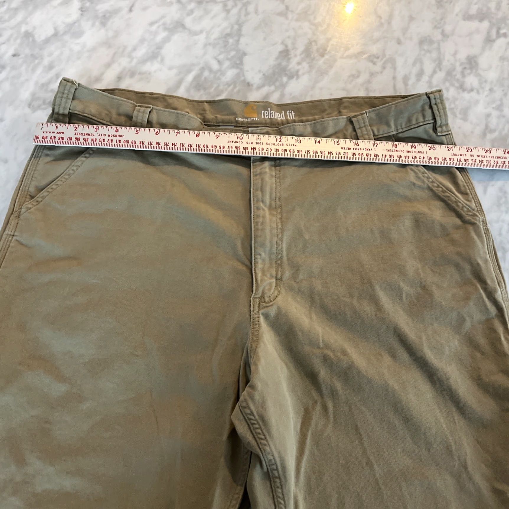 Carhartt Carhartt Pants Men’s 42x34 Relaxed Fit Khaki Side Pocket 5-Pocket Design 102291 253 Cotton Spand Beige Size US 42 / EU 58 - 5 Thumbnail