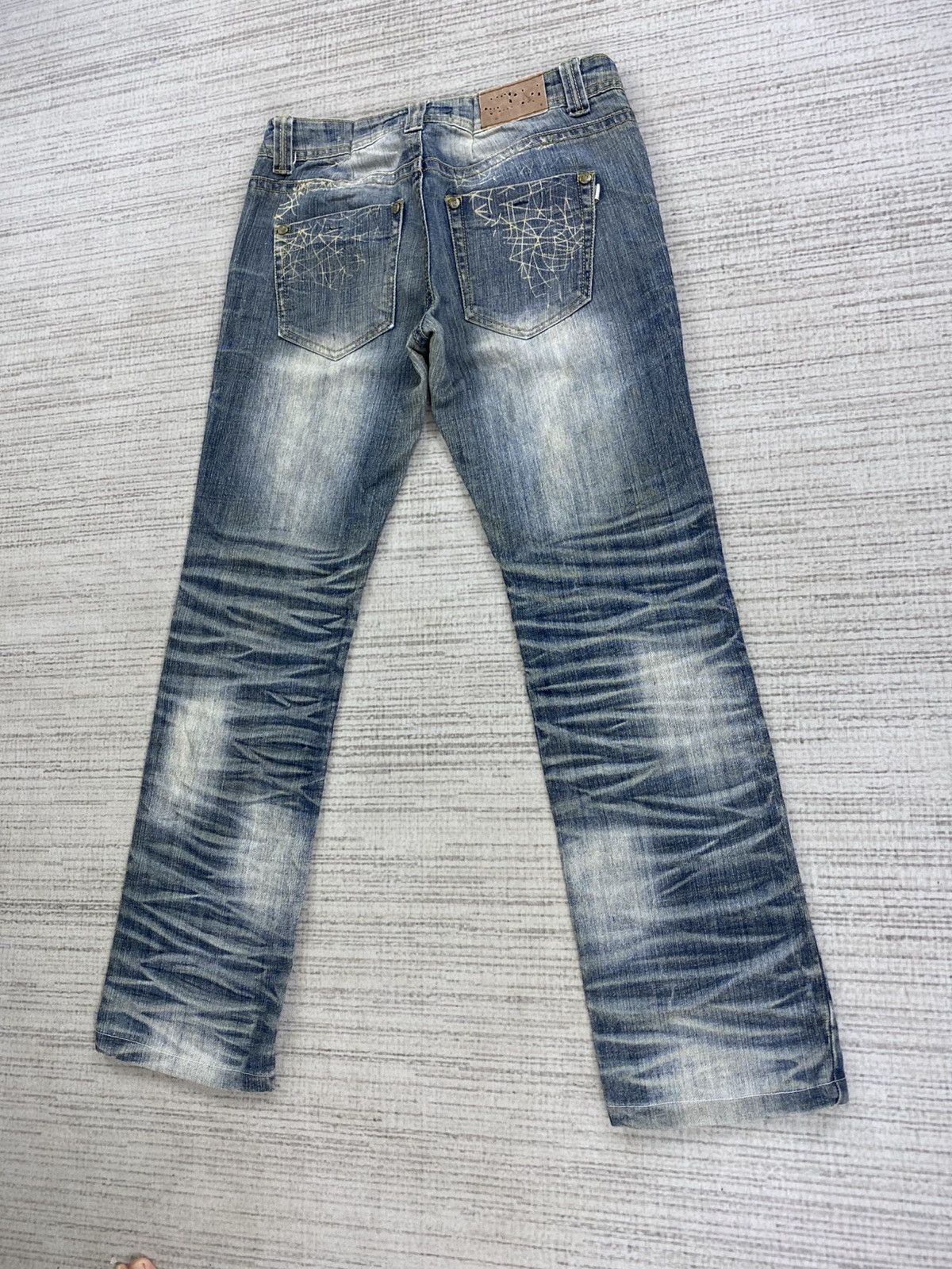 Hysteric Glamour Vintage Distressed Denim Jeans with Crisscross Punk Pants Size US 29 - 5 Thumbnail