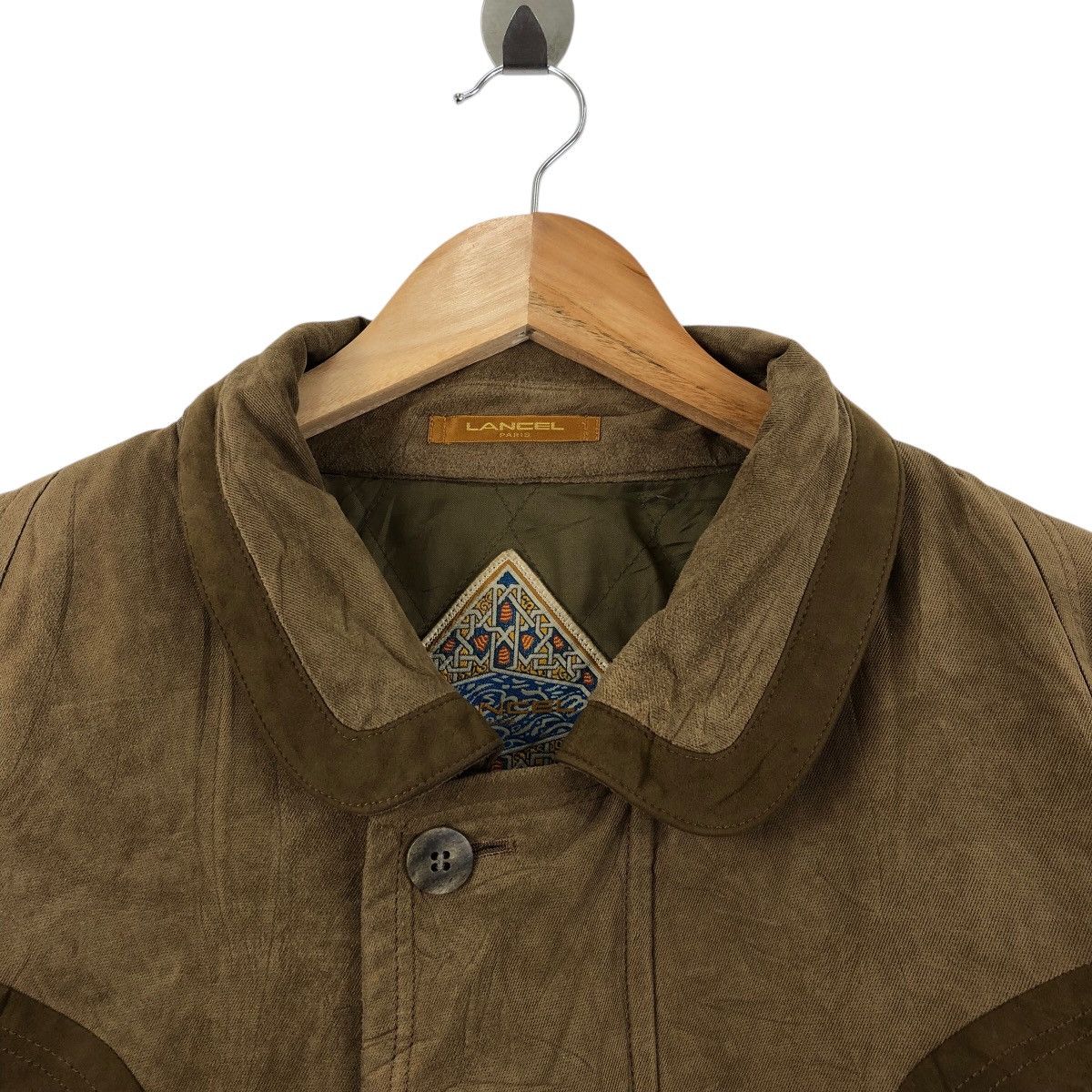 Lancel LANCEL Brown Outdoor Hunting Suede Panels JAPAN Heavy Coat Size US L / EU 52-54 / 3 - 6 Thumbnail