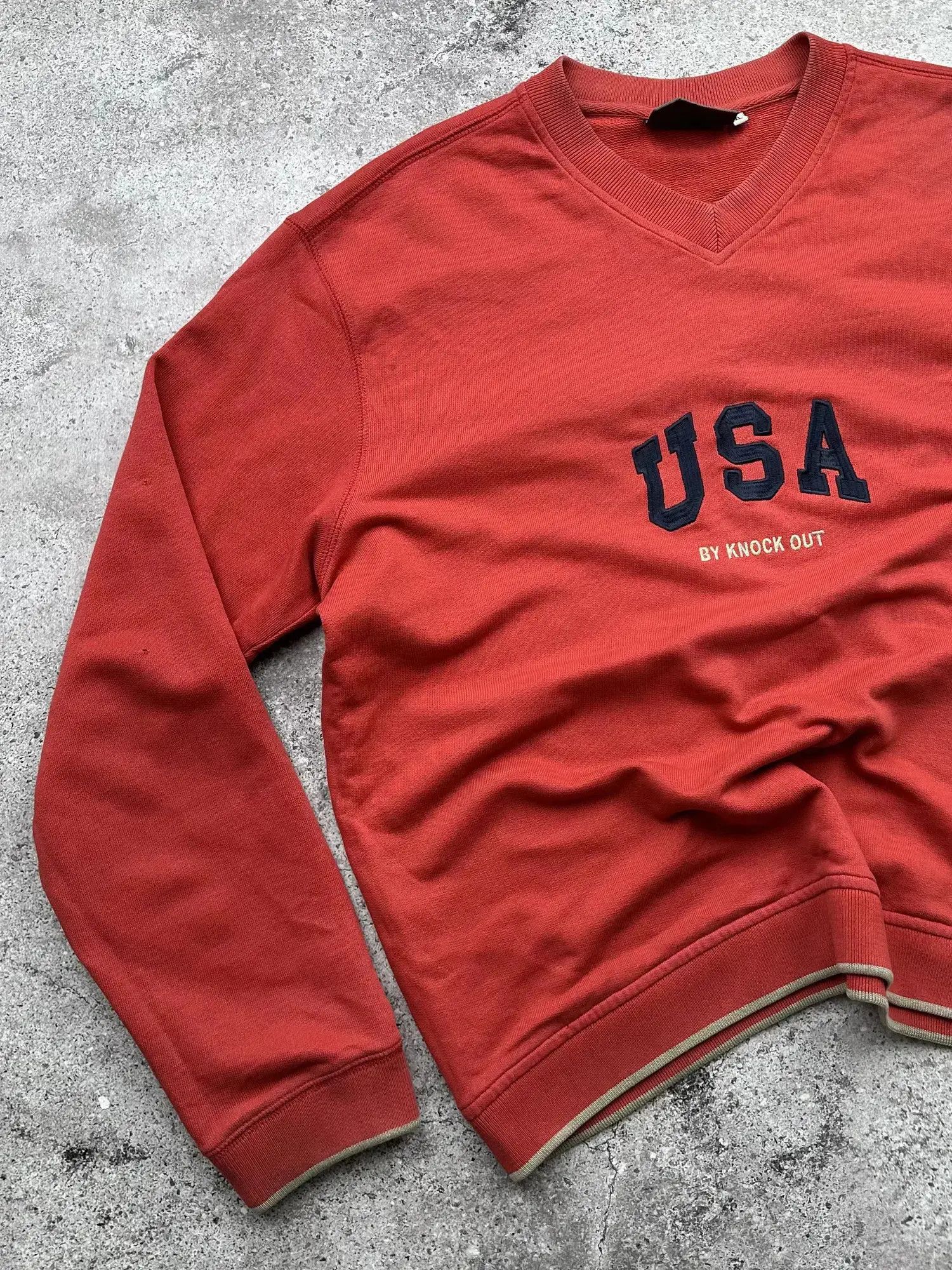 Vintage Vintage Thrashed "USA" Sweatshirt C556(V539) Size US XL / EU 56 / 4 - 2 Thumbnail