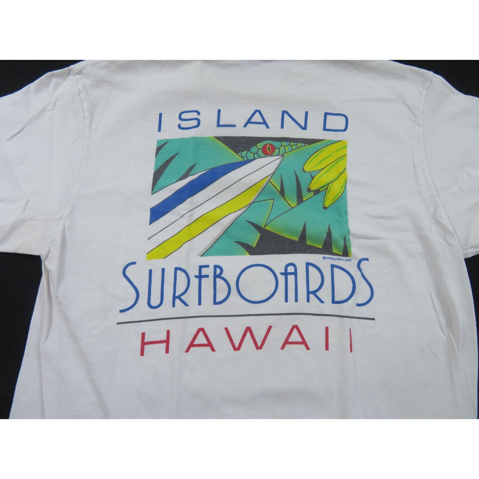 Other Crazy Shirts Hawaii Islands Surfboards White T-shirt M 1990s Size US M / EU 48-50 / 2 - 2 Thumbnail