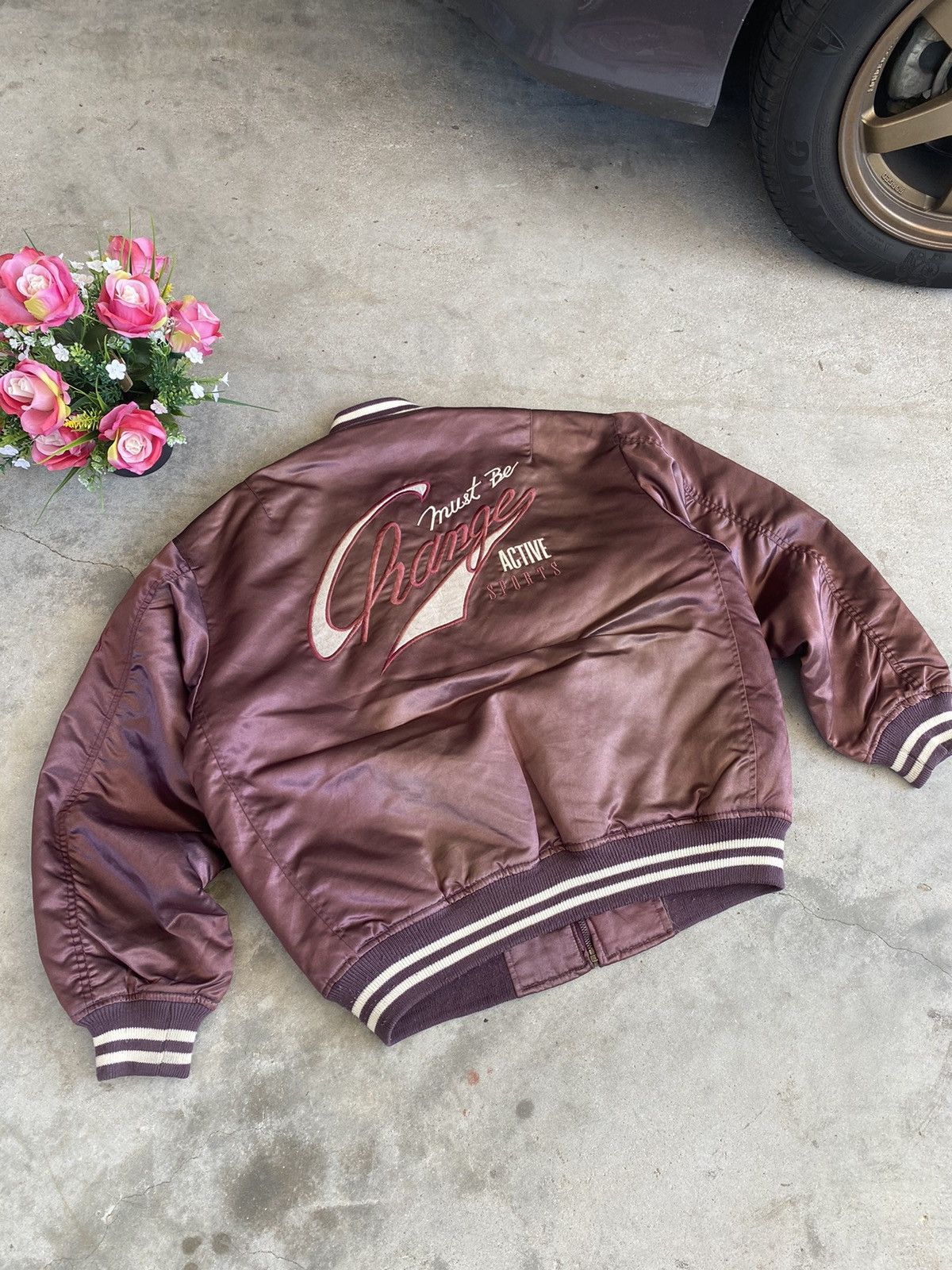 Japanese Brand Vintage Bomber Jacket ChangeMust Be Active Sports Size US L / EU 52-54 / 3 - 6 Thumbnail