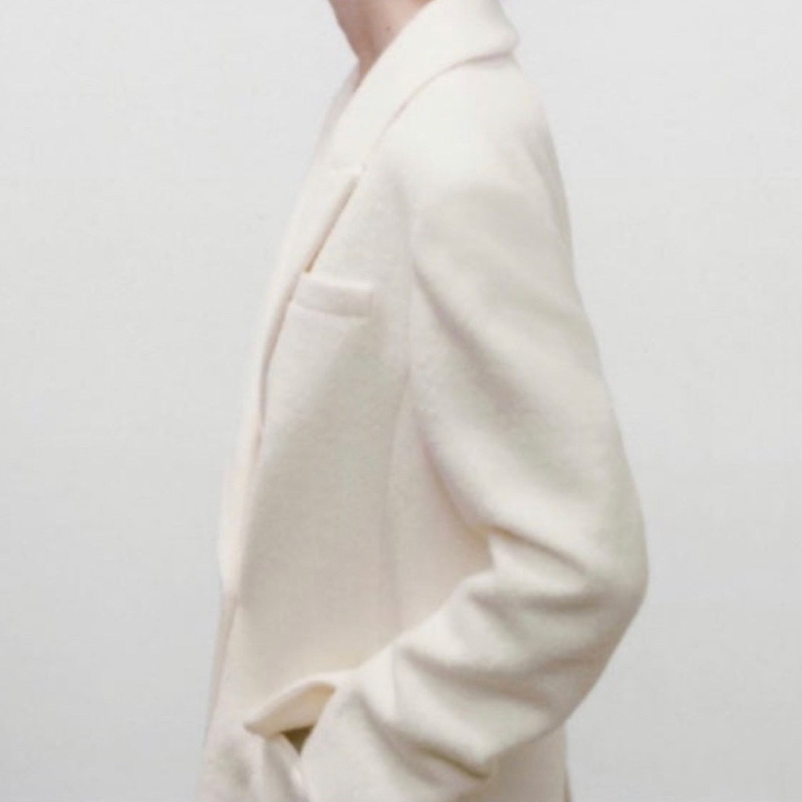 Zara ZARA WOOL BLEND SHORT COAT ECRU Size S / US 4 / IT 40 - 5 Thumbnail