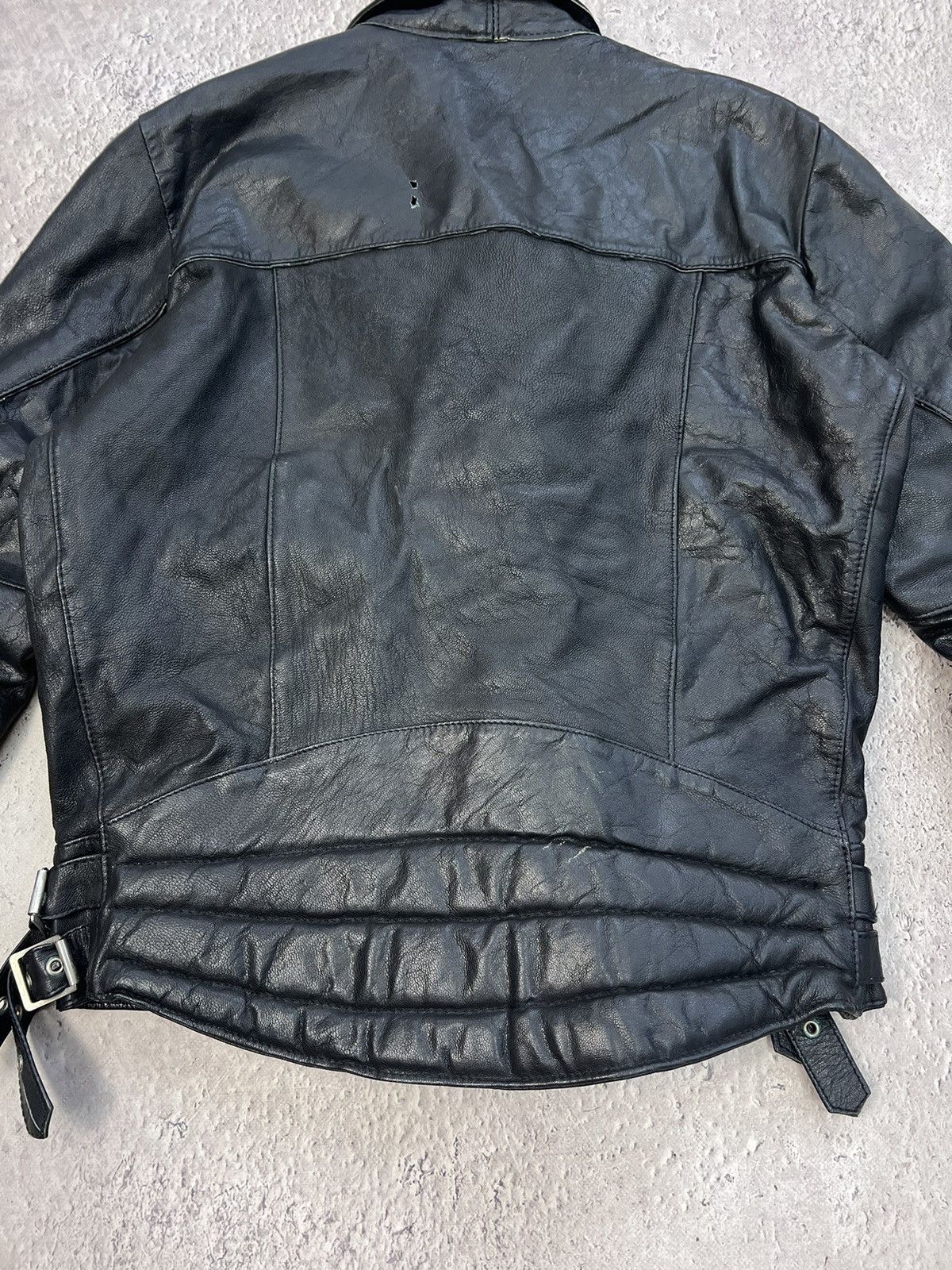 Japanese Brand SALE💣💣Vintage Real Leather HEAVY! Biker Racing Jacket Size US M / EU 48-50 / 2 - 15 Thumbnail