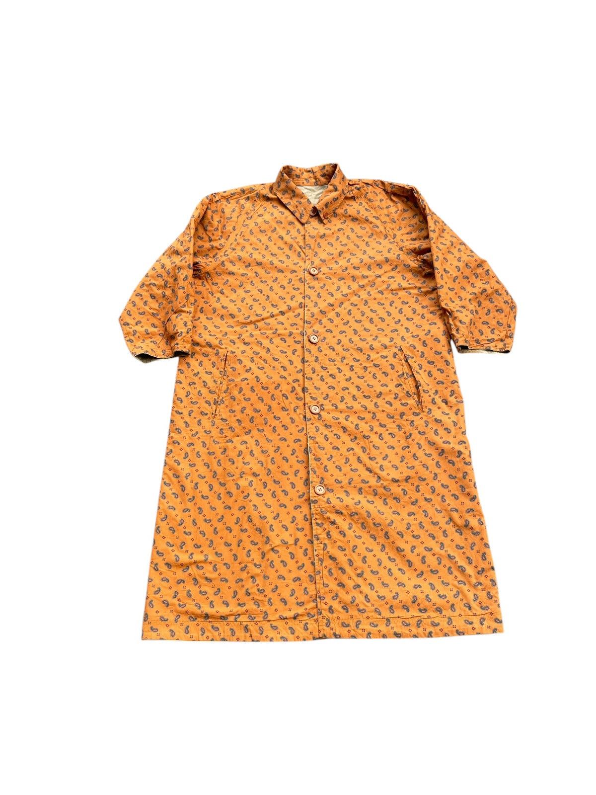 Japanese Brand Melrose Reverseable Paisley Trench Jacket Size US XL / EU 56 / 4 - 1 Thumbnail