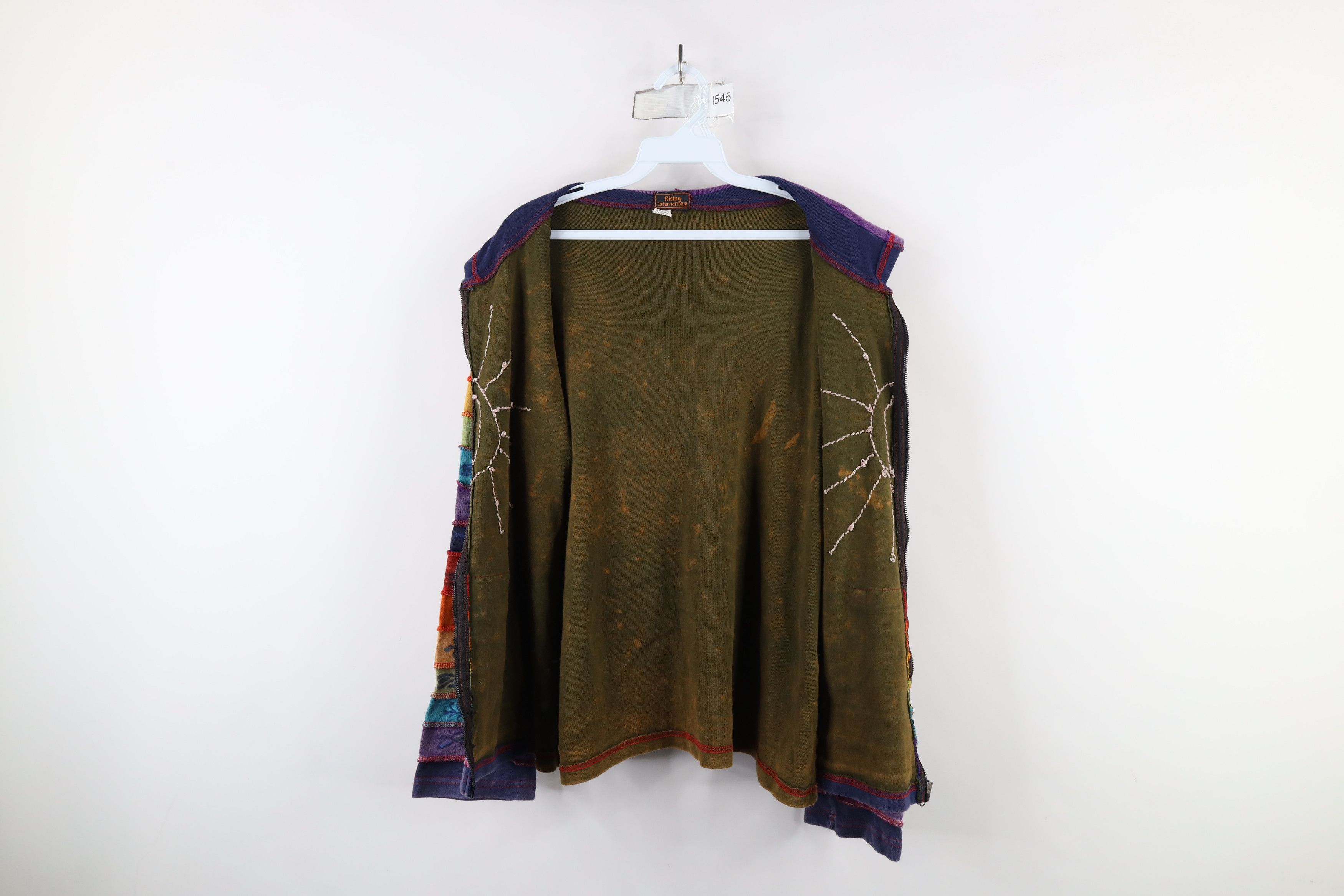Vintage Vintage 90s Streetwear Fairy Sun Flower Full Zip Hoodie Size M / US 6-8 / IT 42-44 - 11 Thumbnail