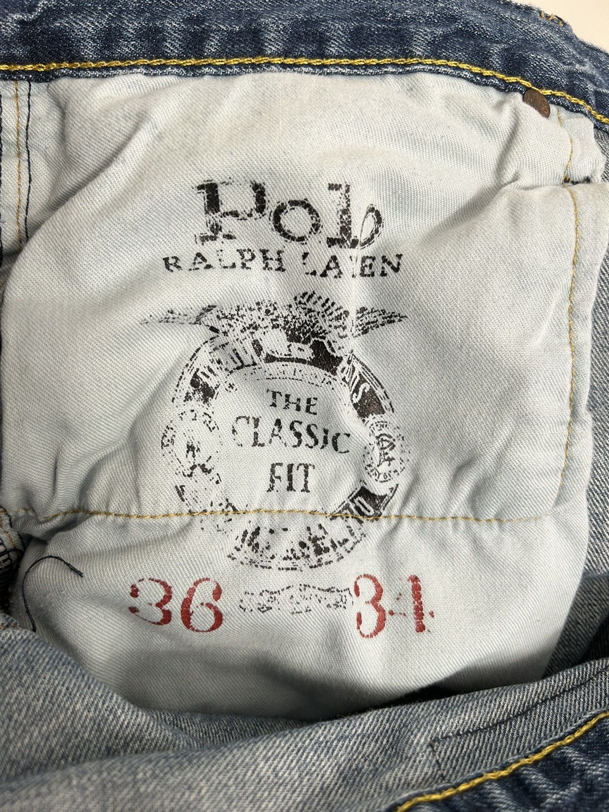 Polo Ralph Lauren Polo Ralph Lauren Mens Light Blue Jeans - Size 36X34 Size US 36 / EU 52 - 8 Thumbnail