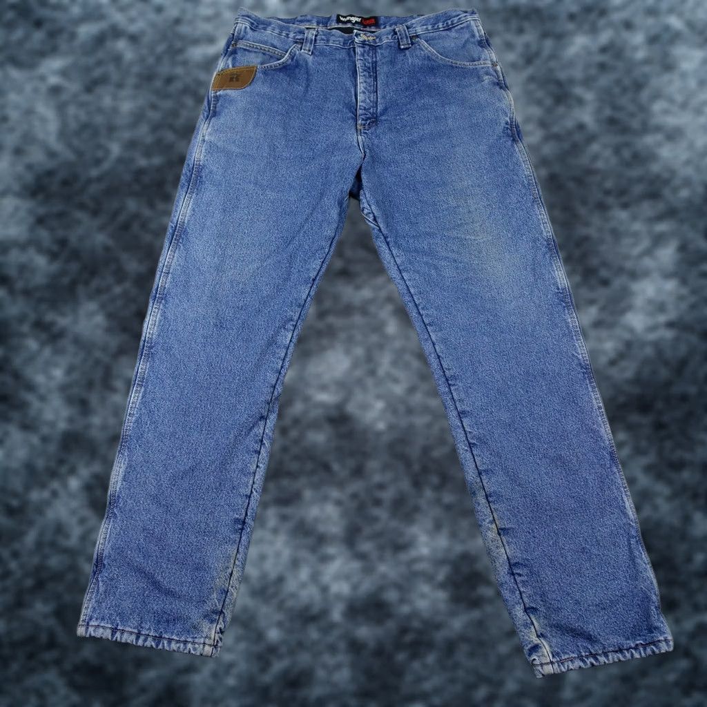 Wrangler Wrangler Riggs Workwear Jeans Mens 36x33 Blue Med Wash Relaxed Lined Insulated Size US 36 / EU 52 - 1 Thumbnail