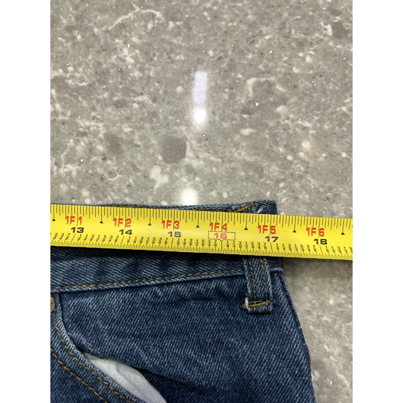 Denime Real Ranch Jeans Mens 35x34 Relaxed Fit Denim Straight Leg See Measurements Size US 35 - 4 Thumbnail