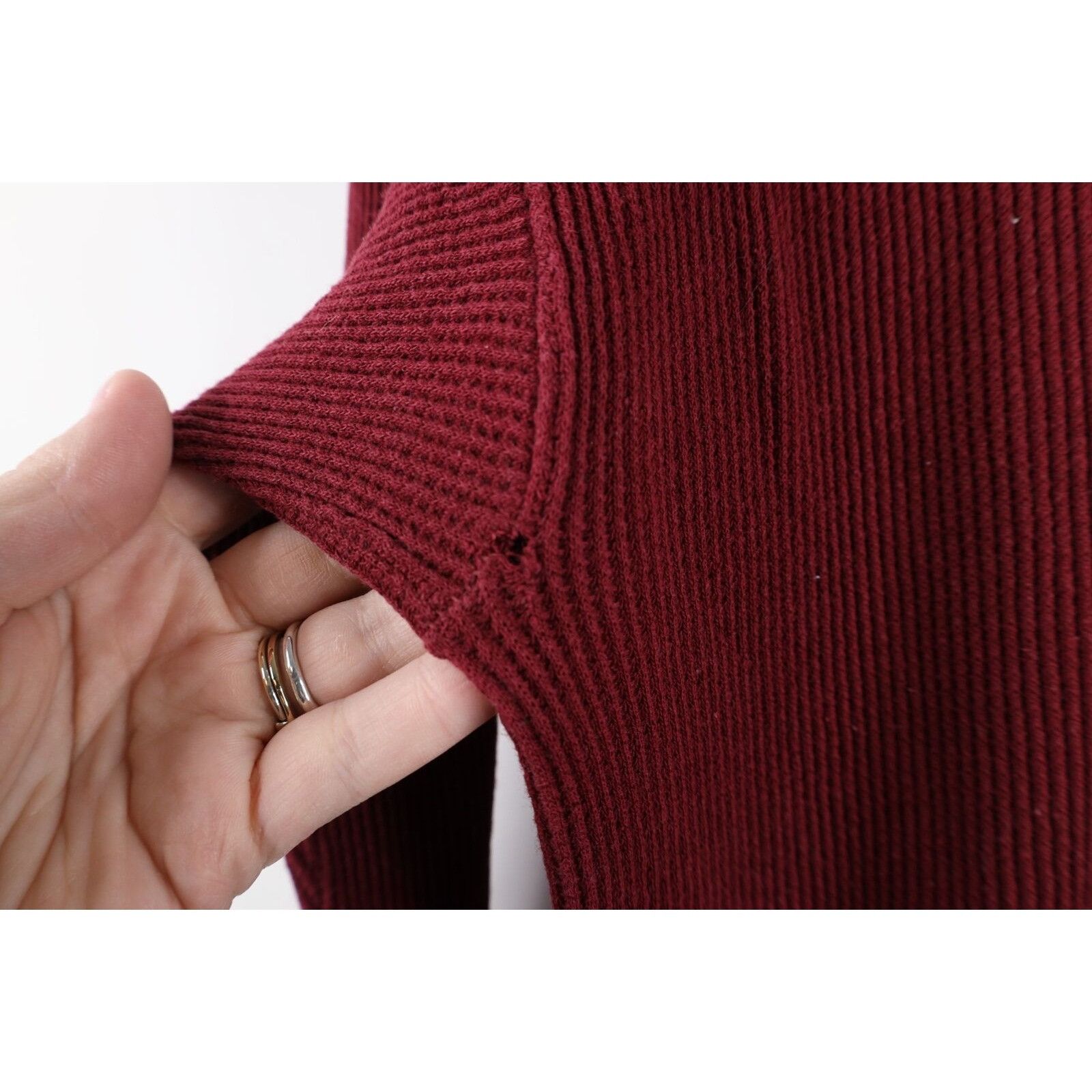 Vintage Vintage 70s Streetwear Faded Thermal Waffle Knit T-Shirt Size US M / EU 48-50 / 2 - 5 Thumbnail