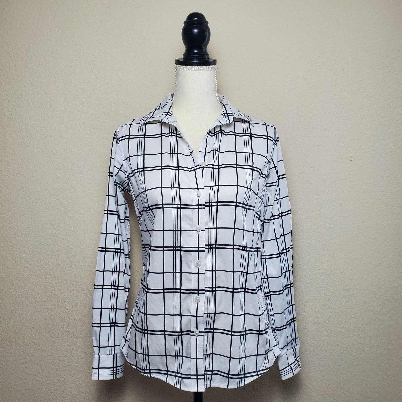 J.Crew Banana Republic Plaid Blouse 6 Size M / US 6-8 / IT 42-44 - 1 Thumbnail