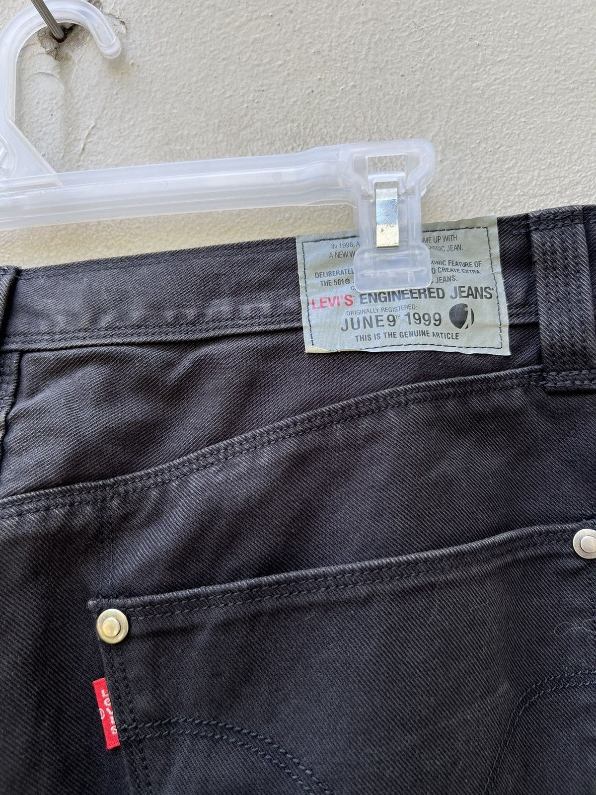 Levi's Vintage 2004 Levi’s Engineered Super Black Denim Jeans Size US 34 / EU 50 - 17 Thumbnail