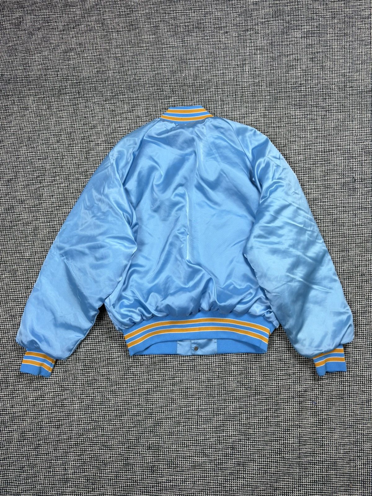 Vintage Vintage King Louie baby blue sateen bomber varsity jacket Size US M / EU 48-50 / 2 - 2 Thumbnail