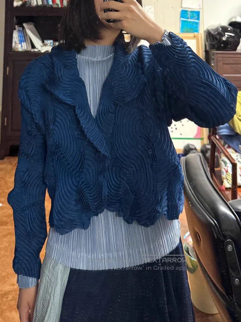Issey Miyake Issey Miyake Mosquito Coil Bud Blue Coat Size M / US 6-8 / IT 42-44 - 2 Thumbnail