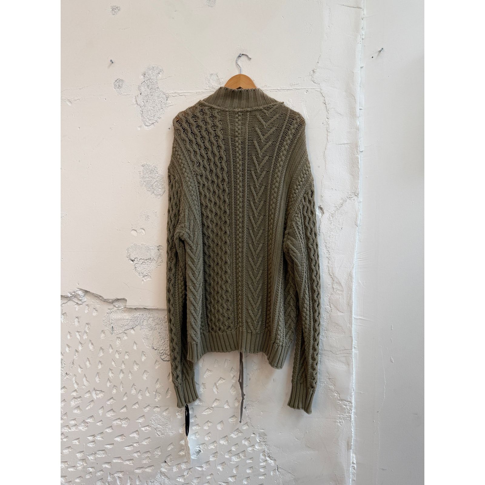 Greg Lauren Greg Lauren SAMPLE Army Fisherman Zip Neck Sweater Size US L / EU 52-54 / 3 - 3 Thumbnail