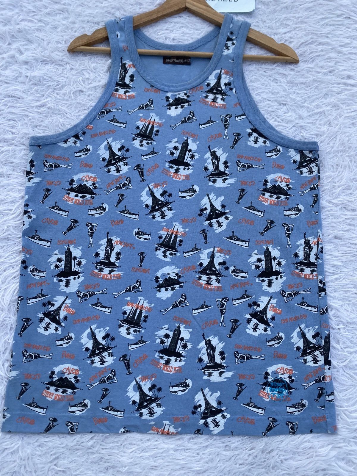 Stussy Rare Vintage Stussy World Tour Summer Cruze Singlet Size US M / EU 48-50 / 2 - 5 Thumbnail