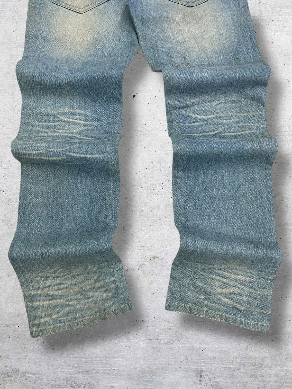 If Six Was Nine VINTAGE DAISY 90S JAPAN DESIGNER BORO PATCHWORK RIPPED DENIM Size US 31 - 11 Thumbnail