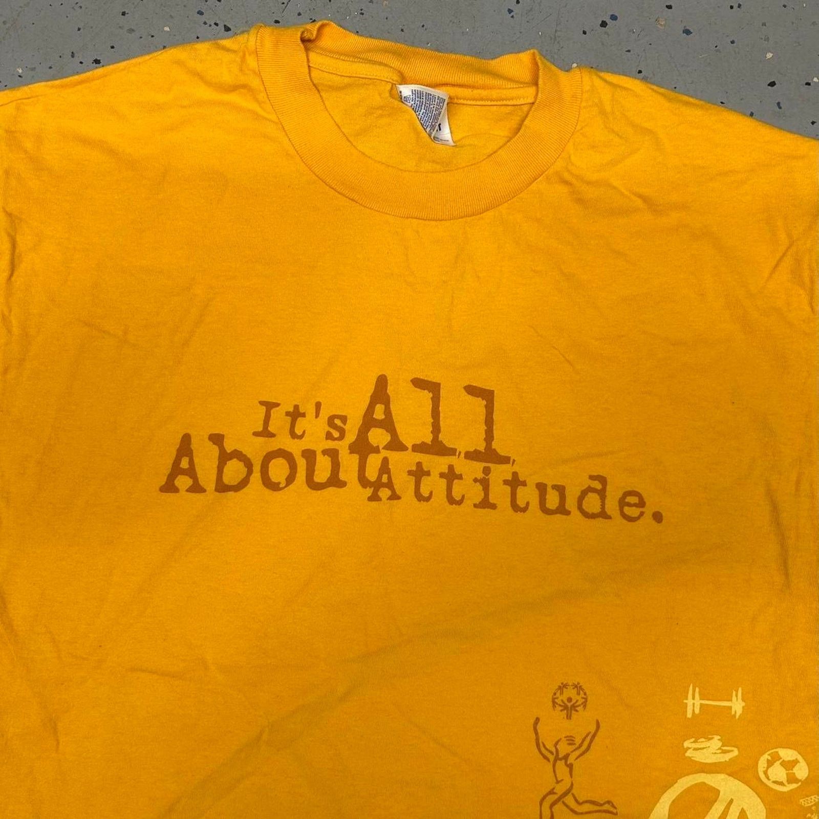 Hanes Yellow vintage 90s "It's All About Attitude" Olympics tee Size US L / EU 52-54 / 3 - 2 Thumbnail