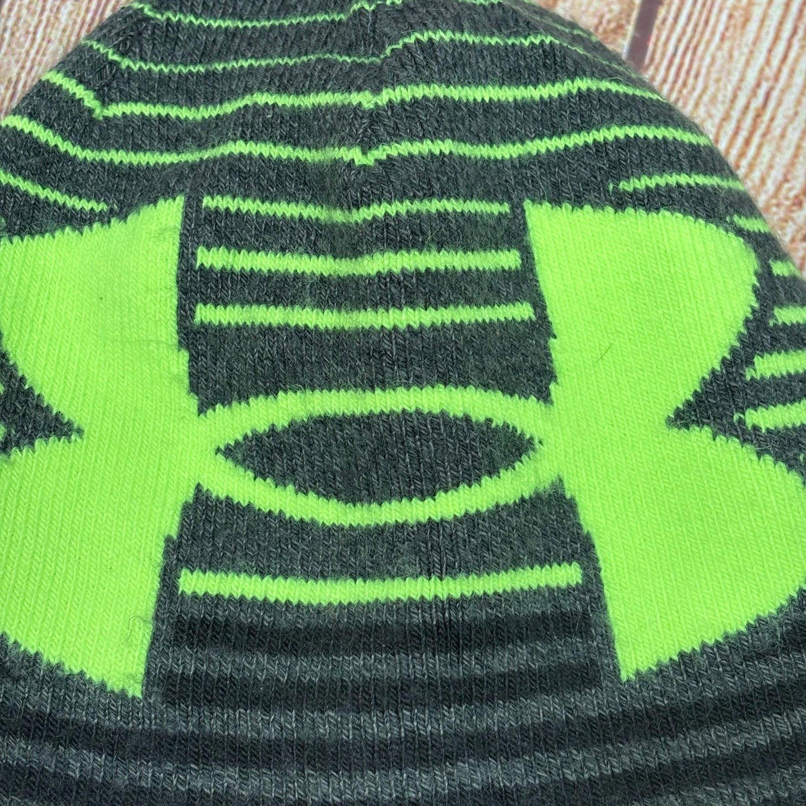 Under Armour Under Armour Striped Knit Beanie Hat Kids Size ONE SIZE - 2 Thumbnail