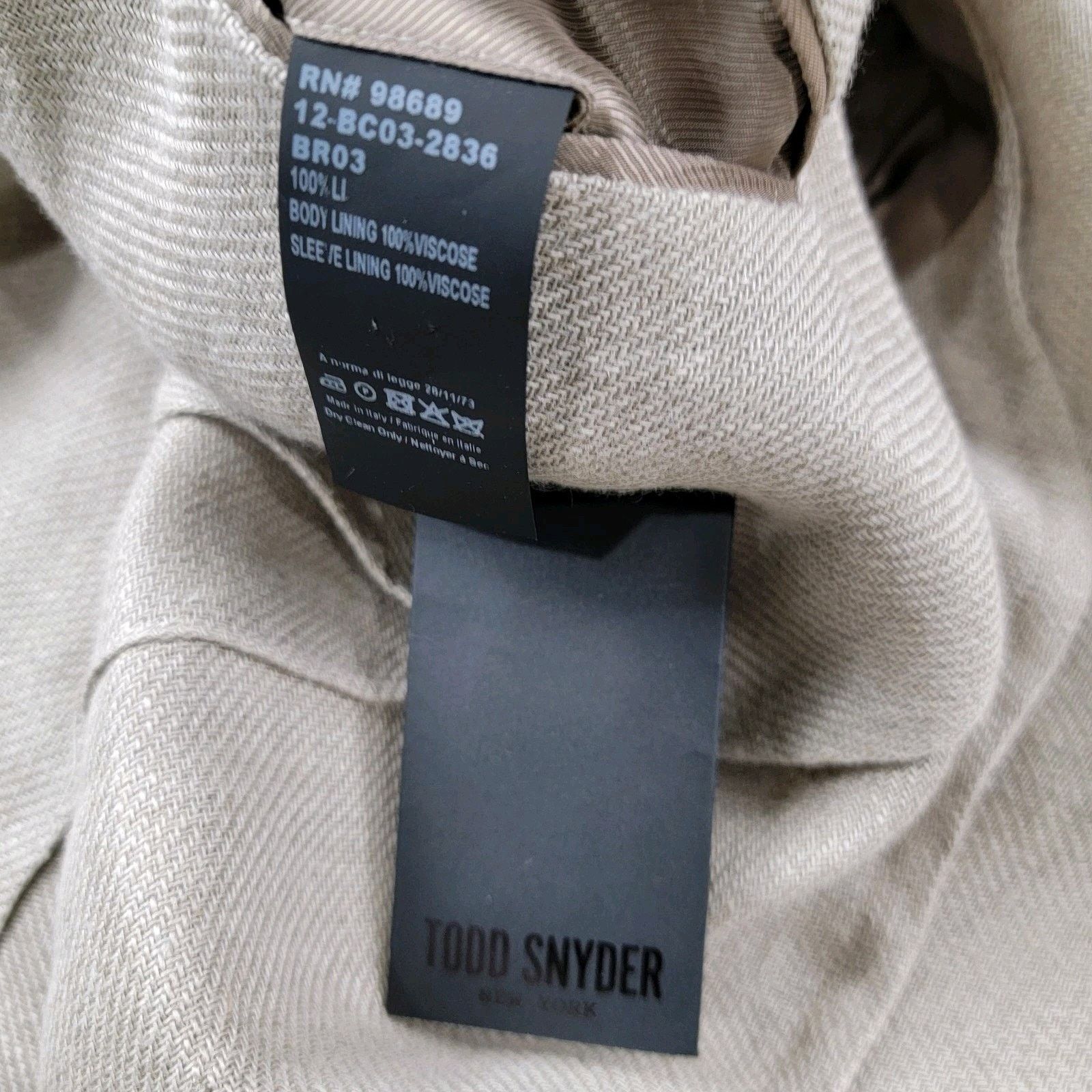 Todd Snyder Todd Snyder Flax Linen Open Weave Sport Coat Blazer Size 40R - 13 Thumbnail