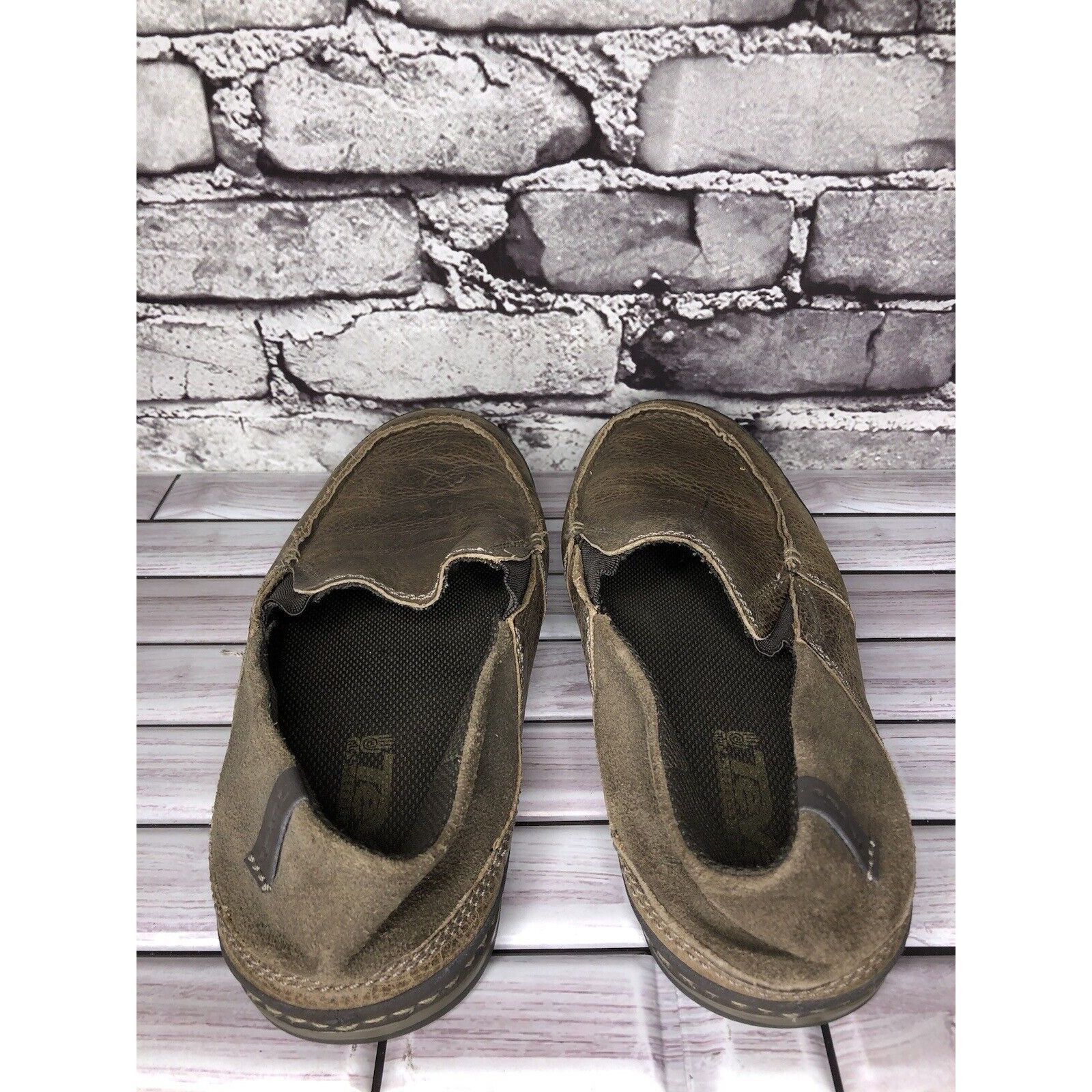 Teva Teva Clifton Creek Brown Leather Moc Toe Slip On Loafers Men Size US 8 / EU 41 - 5 Thumbnail