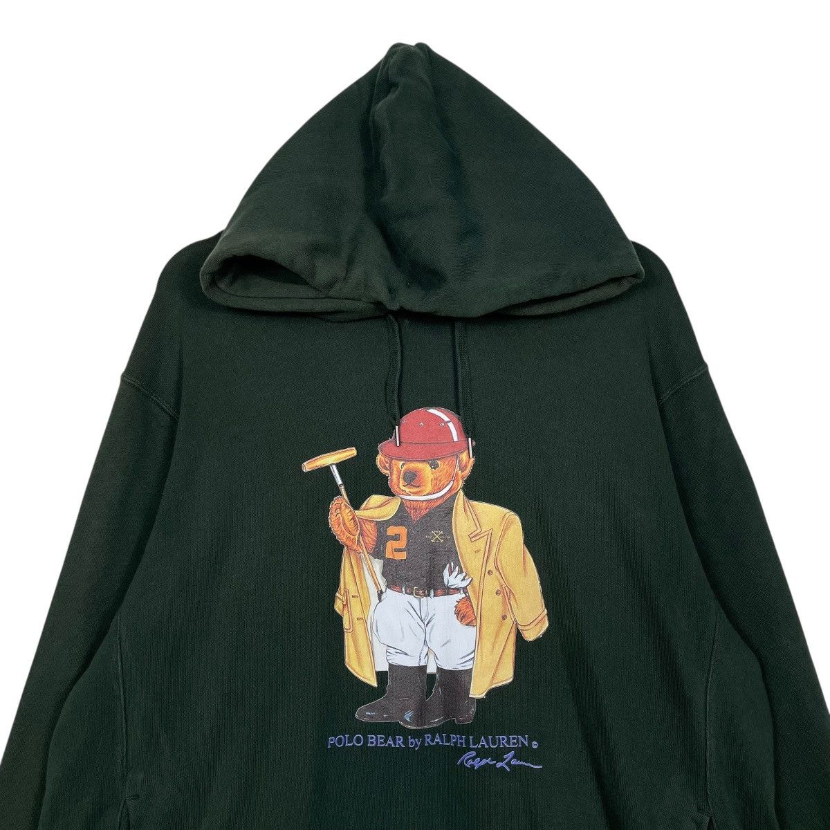 Polo Ralph Lauren Vintage Polo Bear Ralph Lauren Green Hoodie Size US L / EU 52-54 / 3 - 2 Thumbnail
