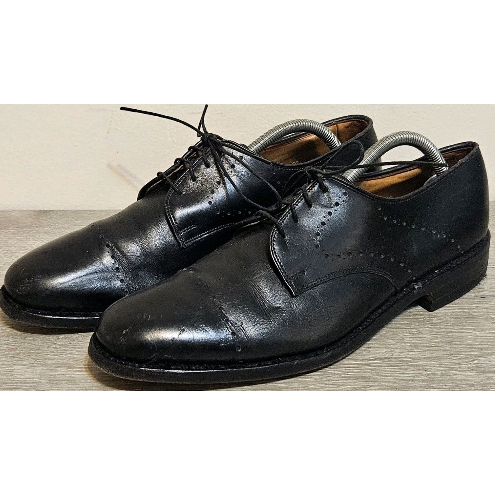 Allen Edmonds Allen Edmonds Troy Mens Dress Shoes Cap Toe Oxford Black Leather Size 10 B Size ONE SIZE - 2 Thumbnail