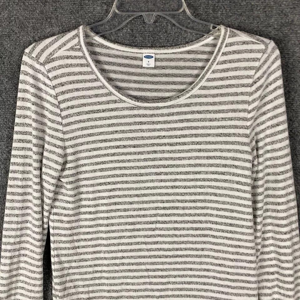Old Navy Old Navy Top Women's Small Long Sleeve Striped Rayon Blend S Size S / US 4 / IT 40 - 2 Thumbnail