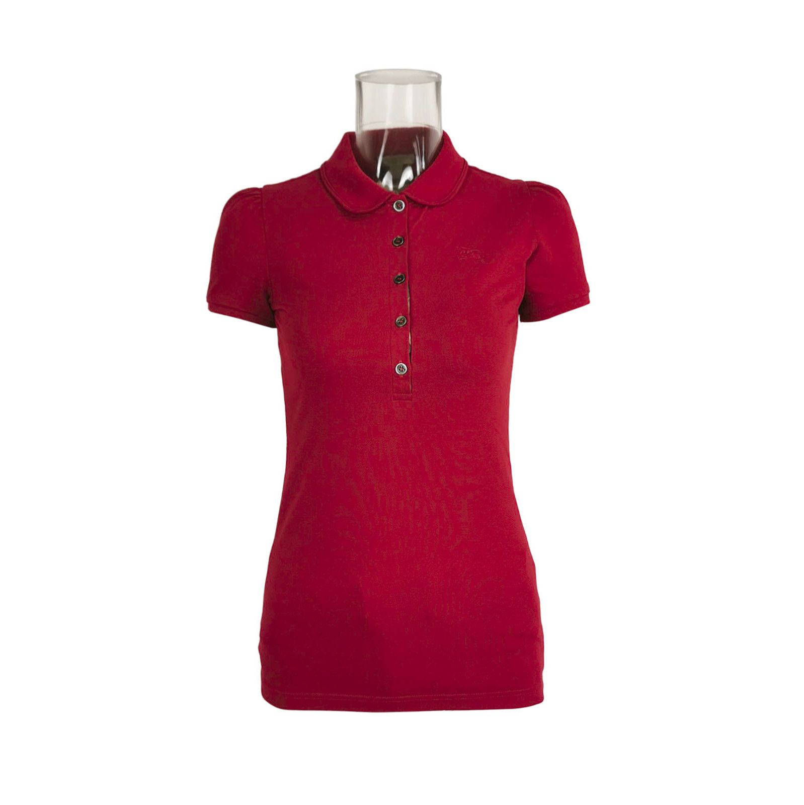 Burberry Burberry Brit Red Embroidered Polo T-Shirt 0079 Size US XS / EU 42 / 0 - 1 Thumbnail