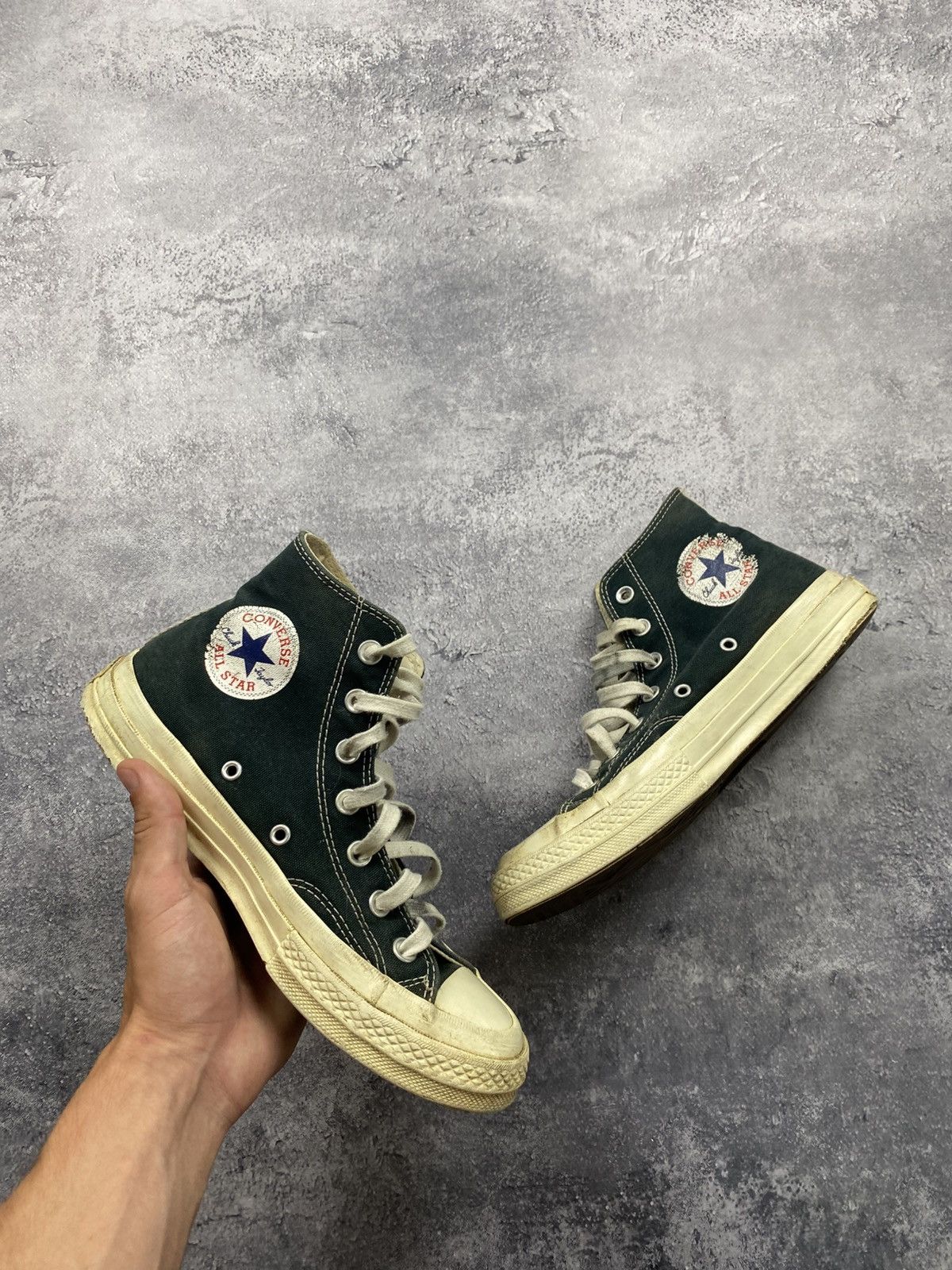 Comme des Garcons Comme Des Garçons Converse High Top Black Heart Sneakers Size US 6 / EU 39 - 4 Thumbnail