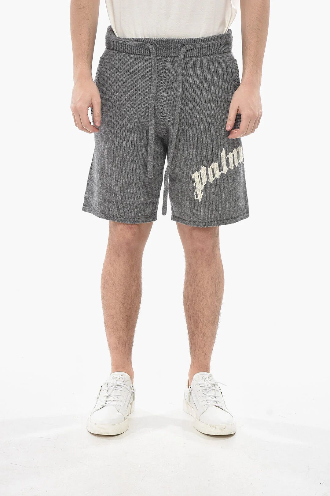 Palm Angels og1mm0326 Knit Short in Grey Size US 34 / EU 50 - 1 Thumbnail