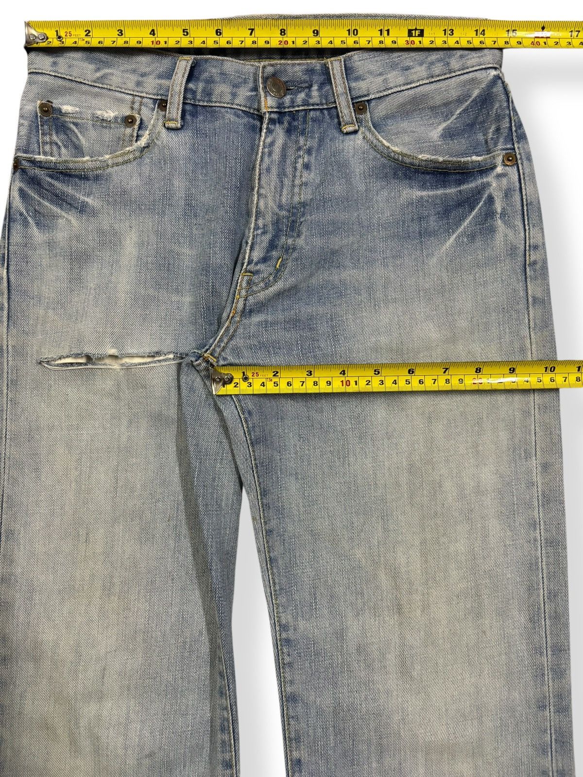 Undercover × Uniqlo Vintage Uniqlo S002 Straight Leg Distressed Grunge Jeans Size US 29 - 14 Thumbnail
