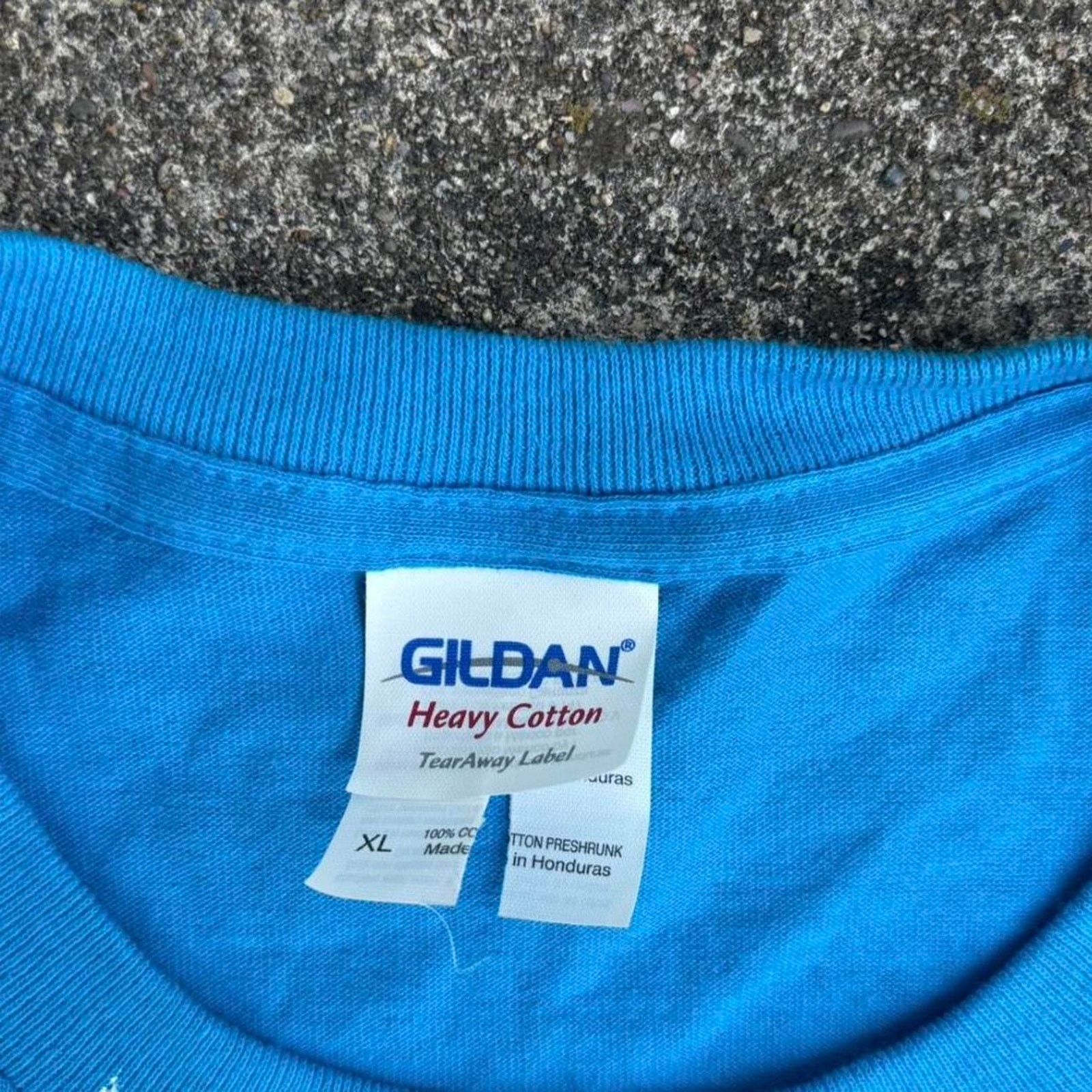 Gildan Cool Vintage y2k Crucifixion Blue Shirt Size US XL / EU 56 / 4 - 3 Thumbnail