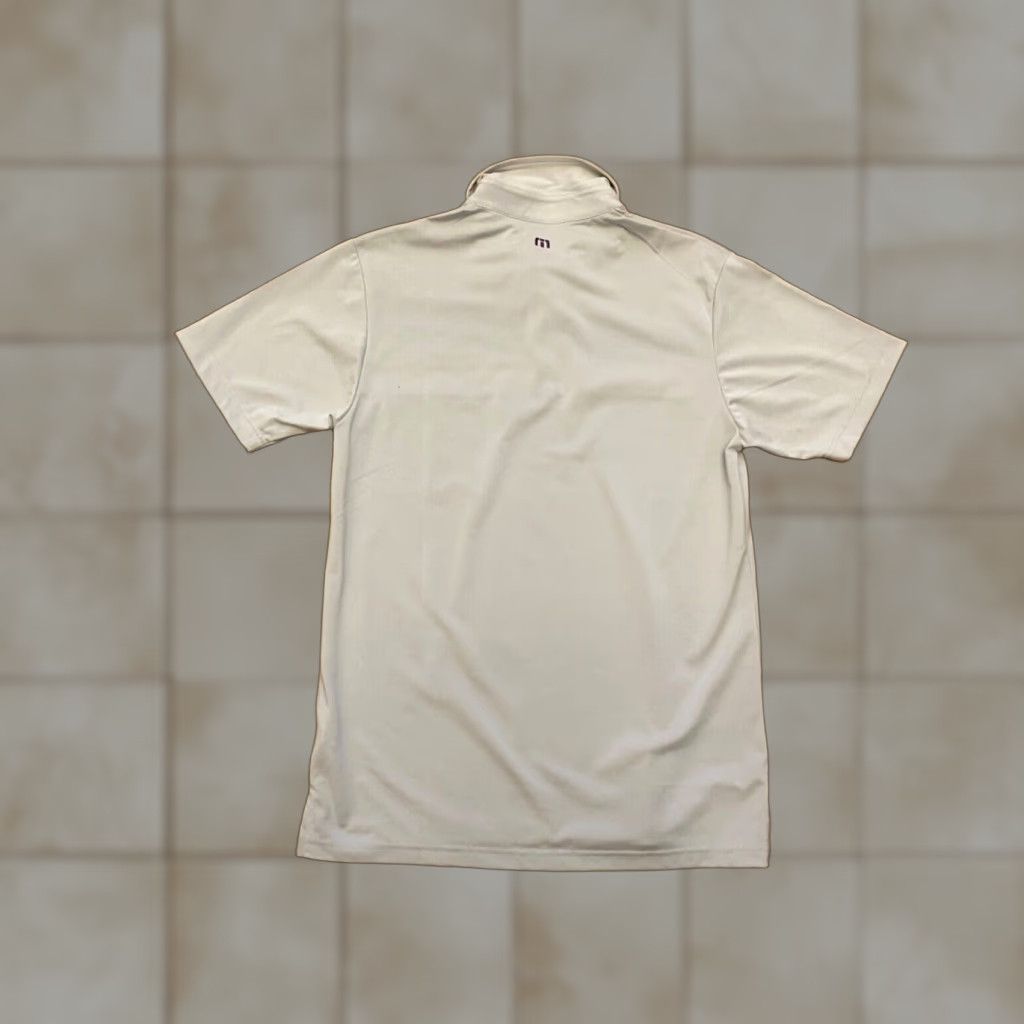 TravisMathew Travis Mathew Polo Shirt Mens M Gray Purple Striped Golf Performance Stretch Shirt Size US M / EU 48-50 / 2 - 1 Thumbnail