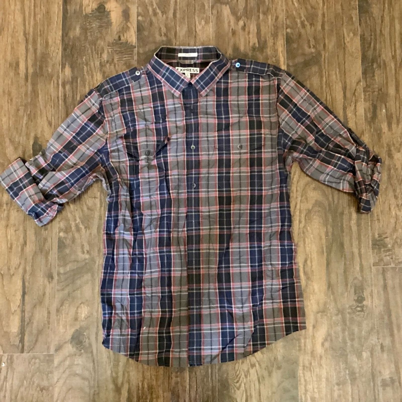 Express NWOT Express Modern Fit Button Down Size US XL / EU 56 / 4 - 2 Thumbnail