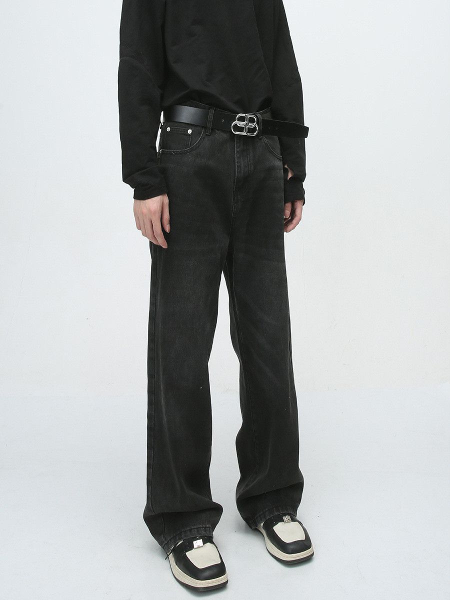 Vintage Men's Retro Loose Straight Leg Black Y2K Jeans Size US 32 / EU 48 - 2 Thumbnail