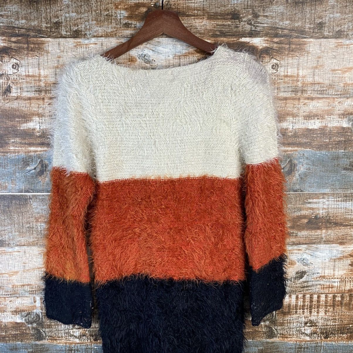 Japanese Brand DL Style Collection Orange shaggy fur mohair Knitwear #C1055 Size M / US 6-8 / IT 42-44 - 13 Thumbnail